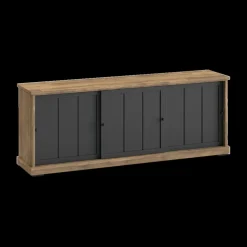 Ygo Dressoir TOLUCA Old teak/Zwart B233| Dressoirs