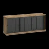 Ygo Dressoir TOLUCA Old teak/Zwart B209| Dressoirs