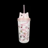 Ygo Drinkbeker KAWAII Kat 40cl M/Rietje Roze Ass.| Servies