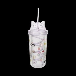 Ygo Drinkbeker KAWAII Kat 40cl M/Rietje Roze Ass.| Servies