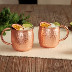 Ygo Drinkbeker MOSCOW S/2 Gehamerd Koper| Glazen