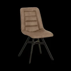 Ygo Eetkamer LATINA: Dressoir + Glaskast + Eettafel 220x120 + 4x Stoelen CLAUDIA Chicago Truffle| Woon- En Eetkamers
