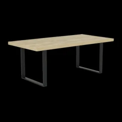 Ygo Eetkamer VIKTOR: Dressoir + Glaskast + Eettafel ABBEY 200x100 + 4x Stoelen LORRY Zwart| Woon- En Eetkamers