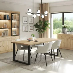 Ygo Eettafel CASTELLO Lichte Eik 180x98| Eettafels