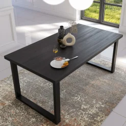 Ygo Eettafel CASTELLO Zwarte Eik 180x98| Eettafels