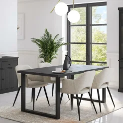 Ygo Eettafel CASTELLO Zwarte Eik 180x98| Eettafels