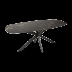 Ygo Eettafel DELANO Deens Ovaal 180x90 Keramiek Zwart| Eettafels