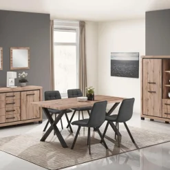 Ygo Eettafel DELPHINE Rechthoekig 190x95 X-Poot| Eettafels