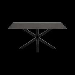 Ygo Eettafel FERRIS Glass/Keramiek Zwart| Eettafels