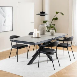Ygo Eettafel FERRIS Keramiek Grijs 200/240x100| Eettafels