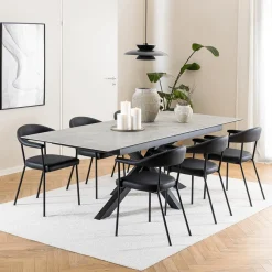 Ygo Eettafel FERRIS Keramiek Grijs 200/240x100| Eettafels