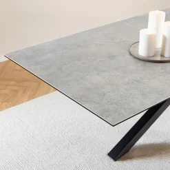 Ygo Eettafel FERRIS Keramiek Grijs 200/240x100| Eettafels