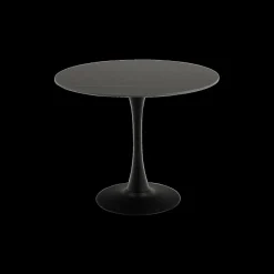 Ygo Eettafel GRANTHAM Keramiek Mat Zwart Ø90cm| Eettafels