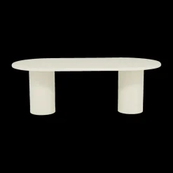 Ygo Eettafel ITHAKA Ovaal 220x110 Microcement Kolompoot| Eettafels