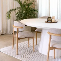 Ygo Eettafel KYTHIRA Ovaal 240x120 Microcement| Eettafels