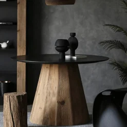 Ygo Eettafel LARISA Recycled Pine Ø120| Eettafels