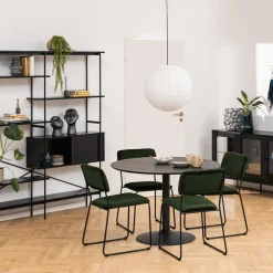 Ygo Eettafel LUTOR Ash Black Fineer Ø110cm| Eettafels