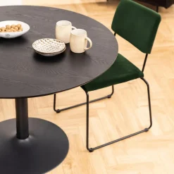 Ygo Eettafel LUTOR Ash Black Fineer Ø110cm| Eettafels