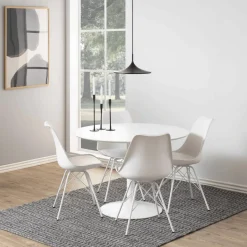 Ygo Eettafel LUTOR White Ø110| Eettafels