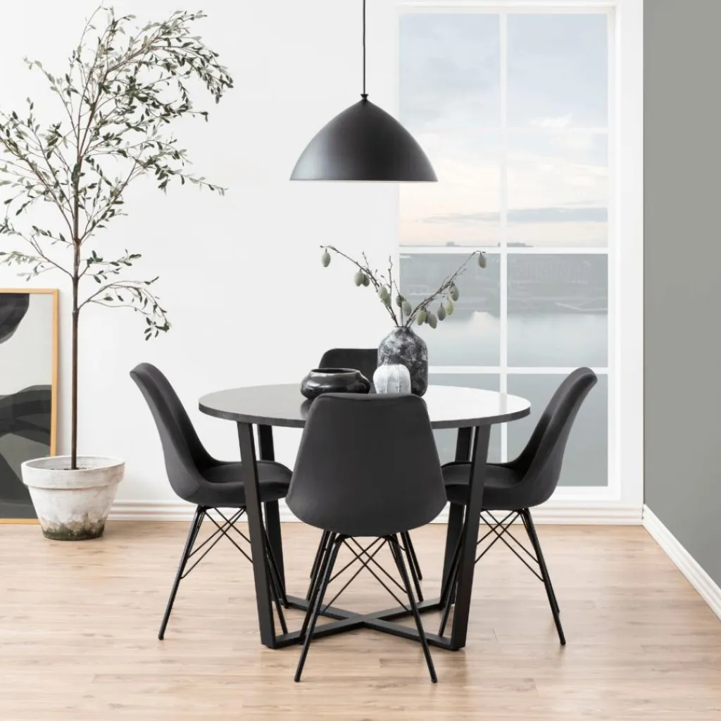 Ygo Eettafel MAITE Marble Black Ø110cm| Eettafels