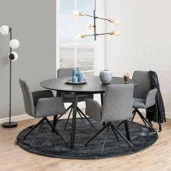 Ygo Eettafel MARIS Zwart Eikfineer Ø140cm| Eettafels