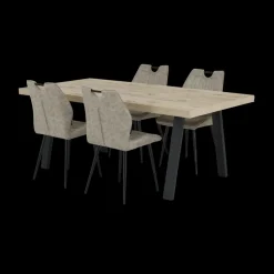 Ygo Eettafel met A-poot ABBEY Canyon Oak 200x100| Eettafels