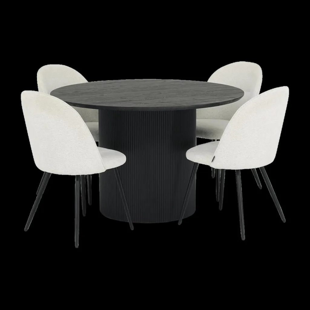 Ygo Eettafel PORTO Decor Donkerbruin Ø120| Eettafels