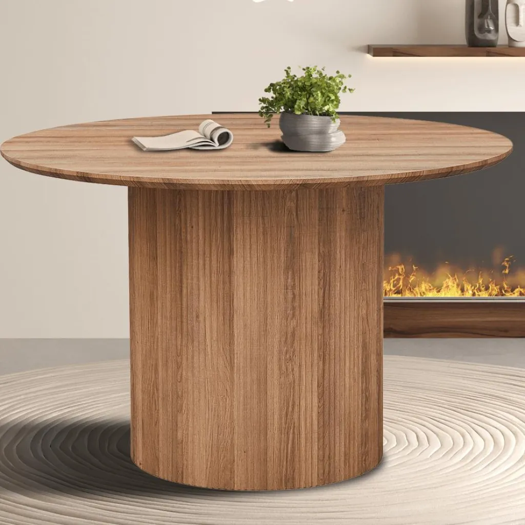 Ygo Eettafel PORTO Decor Oude Eik Ø120| Eettafels