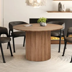 Ygo Eettafel PORTO Decor Oude Eik Ø120| Eettafels