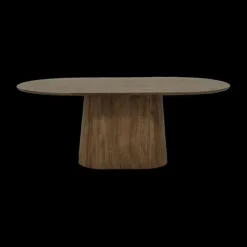 Ygo Eettafel SUNDAR Ovaal 200x110 Mango Donkerbruin| Eettafels
