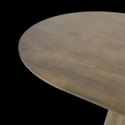 Ygo Eettafel SUNDAR Ovaal 200x110 Mango Donkerbruin| Eettafels