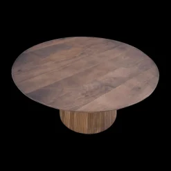 Ygo Eettafel SUNDAR Rond Ø130 Mango Donkerbruin| Eettafels
