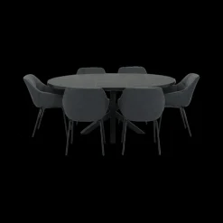 Ygo Eettafel Verlengbaar SILVA Noir Ø140/Ø180| Eettafels