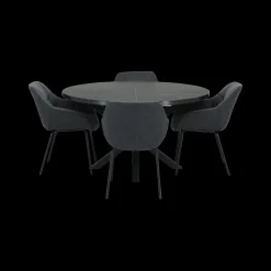 Ygo Eettafel Verlengbaar SILVA Noir Ø140/Ø180| Eettafels