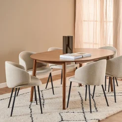 Ygo Eettafel Verlengbaar VEZNA Ø115/154 Walnootfineer| Eettafels