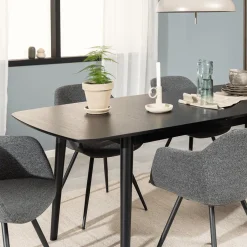 Ygo Eettafel Verlengbaar VEZNA 180/219 Zwart Eikfineer| Eettafels