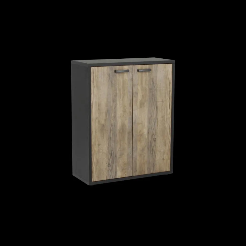 Ygo Element APPS Vintage Eik H112| Bureau- En Boekenkasten