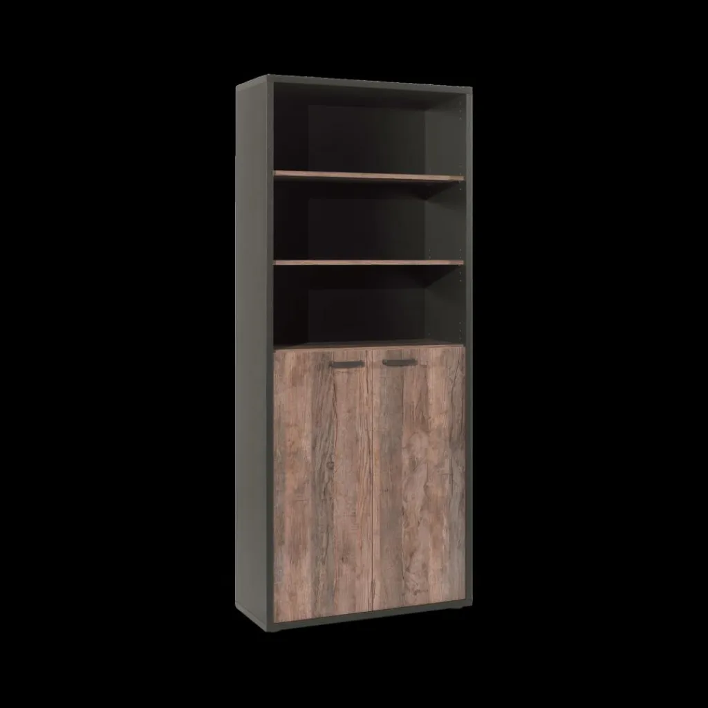 Ygo Element 2D-3xVak APPS Vintage Eik| Bureau- En Boekenkasten