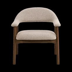 Ygo Fauteuil COLETTE Monza Beige - Poot Walnoot| Fauteuils