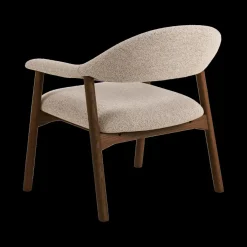 Ygo Fauteuil COLETTE Monza Beige - Poot Walnoot| Fauteuils