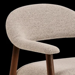 Ygo Fauteuil COLETTE Monza Beige - Poot Walnoot| Fauteuils