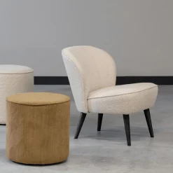 Ygo Fauteuil CORKSCREW Crème Bouclé| Fauteuils