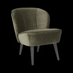 Ygo Fauteuil CORKSCREW Groen Velvet| Fauteuils