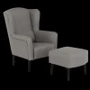 Ygo Fauteuil SPAIN met poef Inari Taupe| Fauteuils