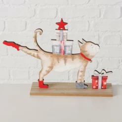 Ygo Fig. MITZI Kat Hout Multi Ass.| Kerst