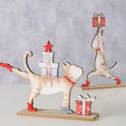 Ygo Fig. MITZI Kat Hout Multi Ass.| Kerst