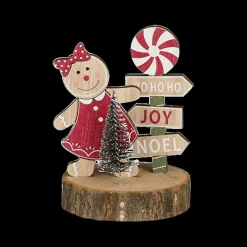 Ygo Figuur Peperkoek Hout/Rood| Kerst