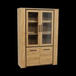 Ygo Glaskast ANTONIO French Oak B133| Vitrinekasten