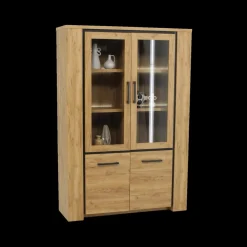 Ygo Glaskast ANTONIO French Oak B133| Vitrinekasten