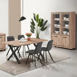 Ygo Glaskast DELPHINE 2D/Glas - 2D (incl. LED) B133| Vitrinekasten